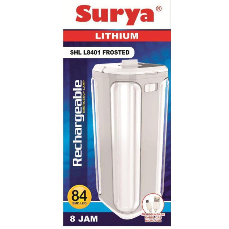 Lampu Emergency Cas SHL L8401 Surya