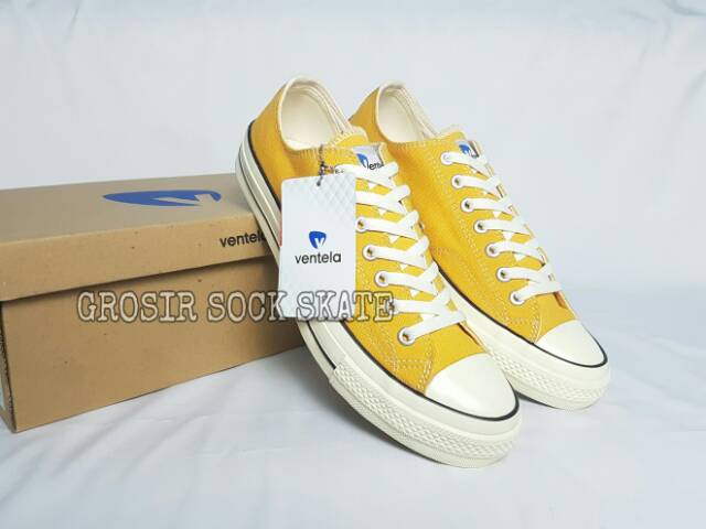 Termurah Sepatu ventela 70's Low Sunflower Yellow Natural Glossy