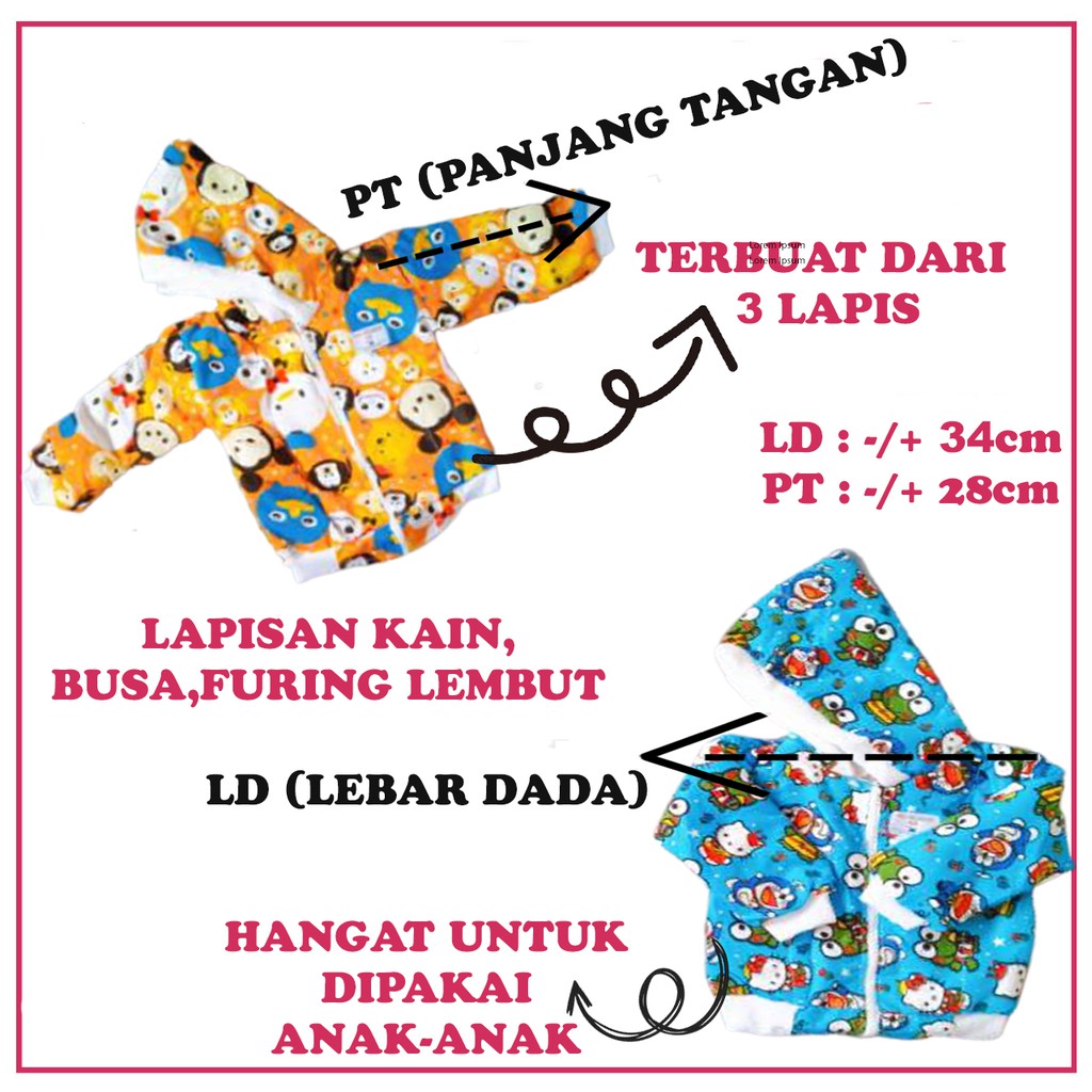 JAKET ANAK BAHAN TEBAL / JAKET ANAK / JAKET ANAK PEREMPUAN / JAKET BAYI / JAKET ANAK LAKI LAKI