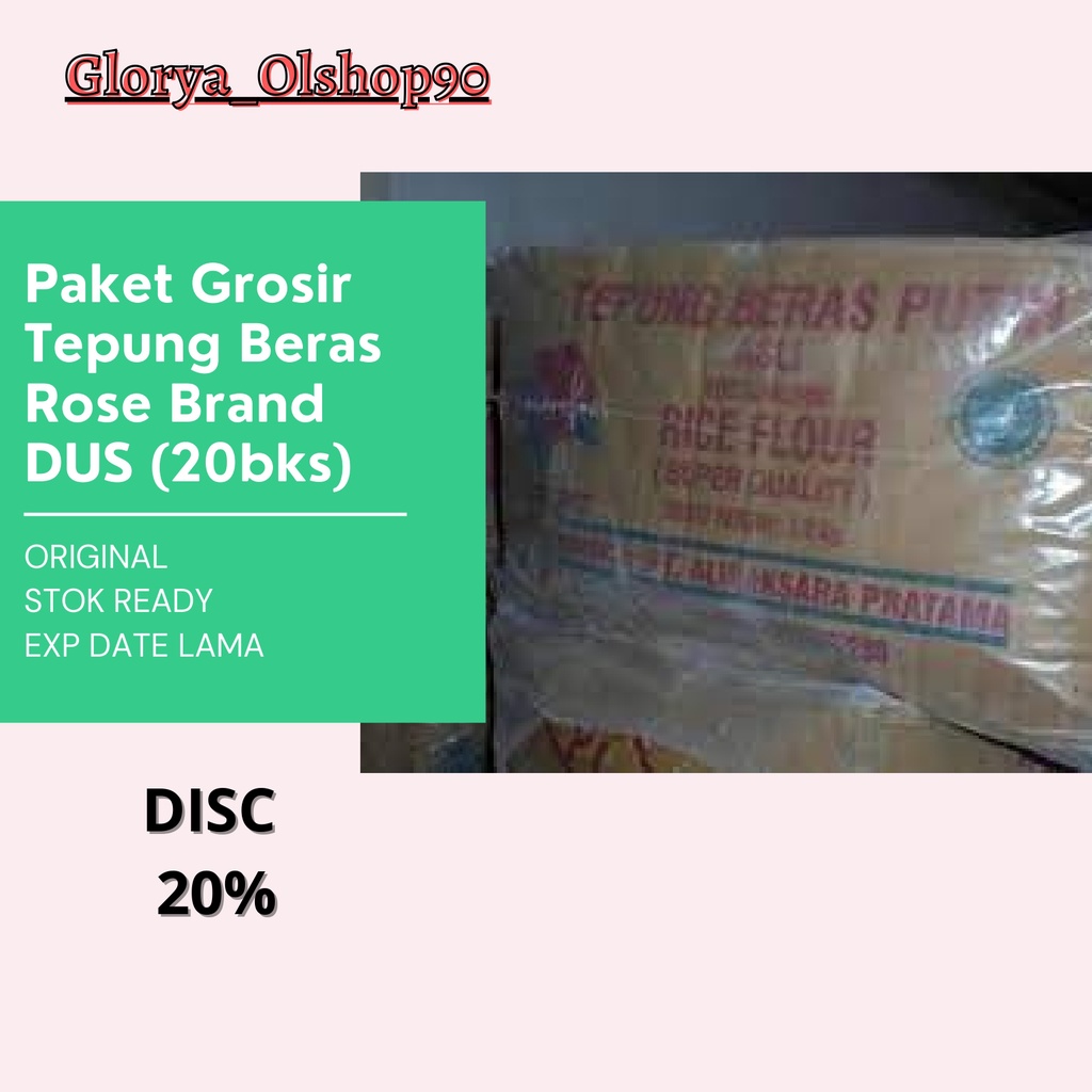 

SALE HEMAT 20%3 " PAKET GROSIR TEPUNG BERAS ROSE BRAND " 500gr x 20bks