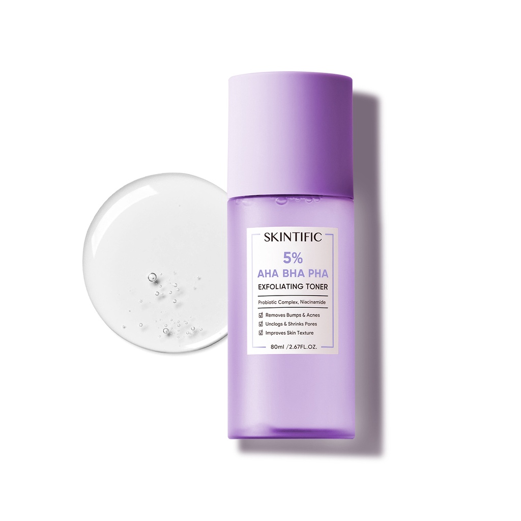 [FLASH SALE] - SKINTIFIC 5 Aha Bha Pha Exfoliating Toner Face Eksfoliasi wajah Glow and Smooth Skin with Niacinamide BPOM