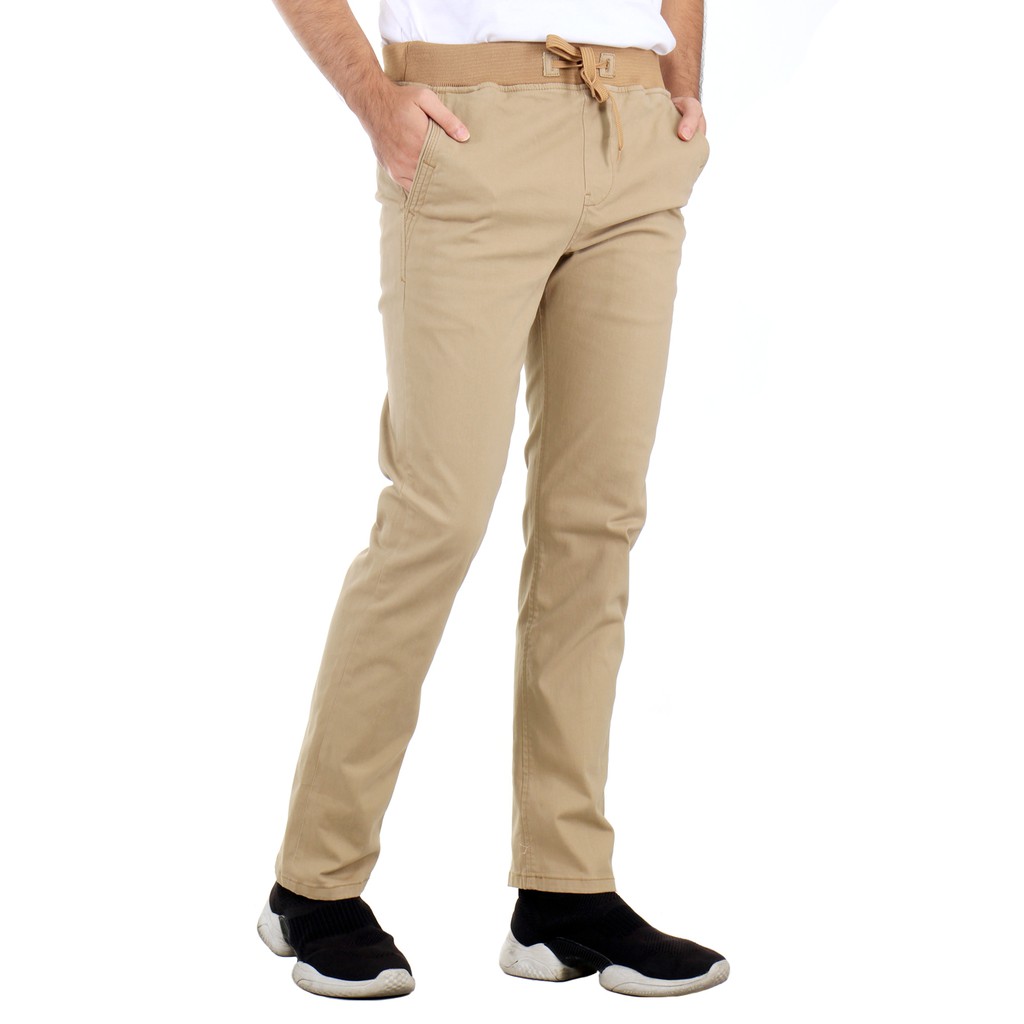 Benhill Celana Panjang Pria Rib Katun Stretch Khaki 27229-30
