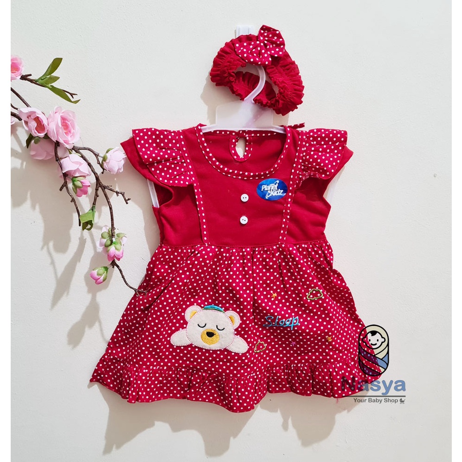 [P-026] Dress Bayi / Baju Bayi Perempuan (0-6 m) motif lucu