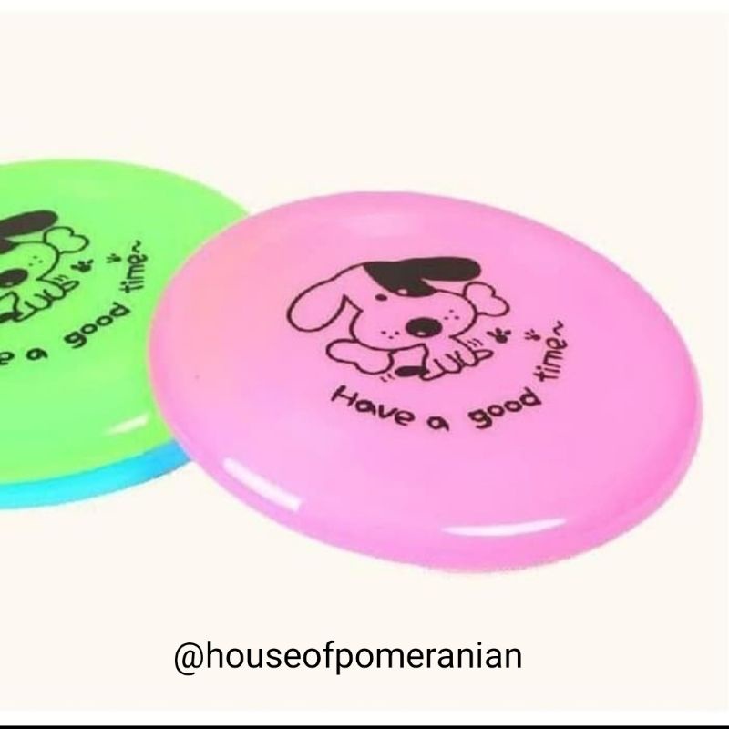 mainan anjing flying frisbee disc plastik dog toy catch play