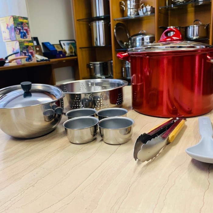 Panci Cooker Steamer 26 cm. Kukusan Pemasak Nasi Supra stanless