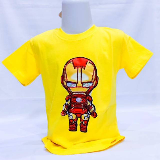 Kaos anak laki- baju anak superhero bisa nyala