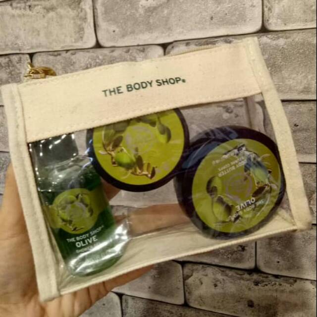 Gift Set Olive Pouch ThE Body Shop