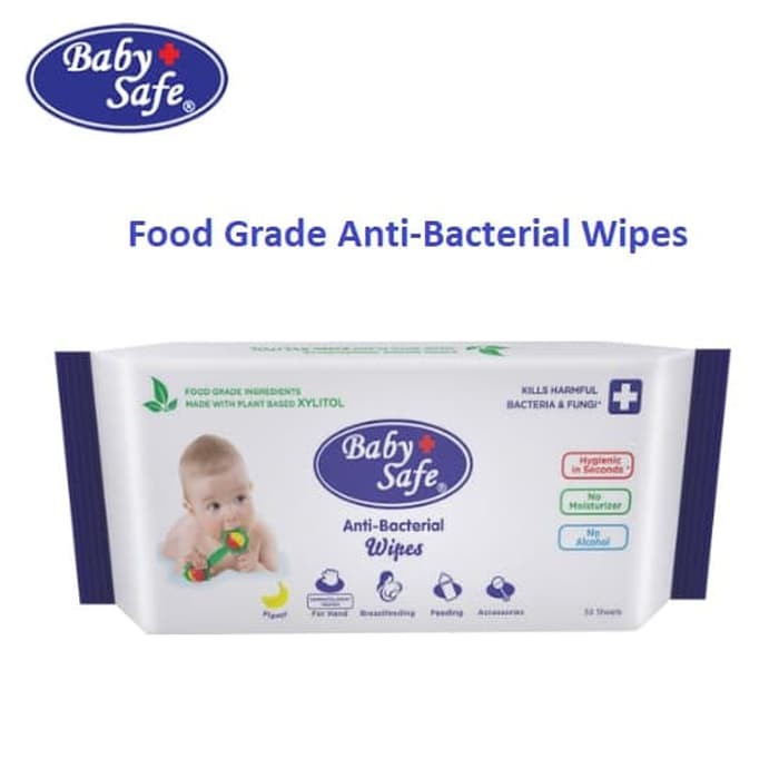 Baby Safe Anti-Bacterial Wipes 50 Sheets