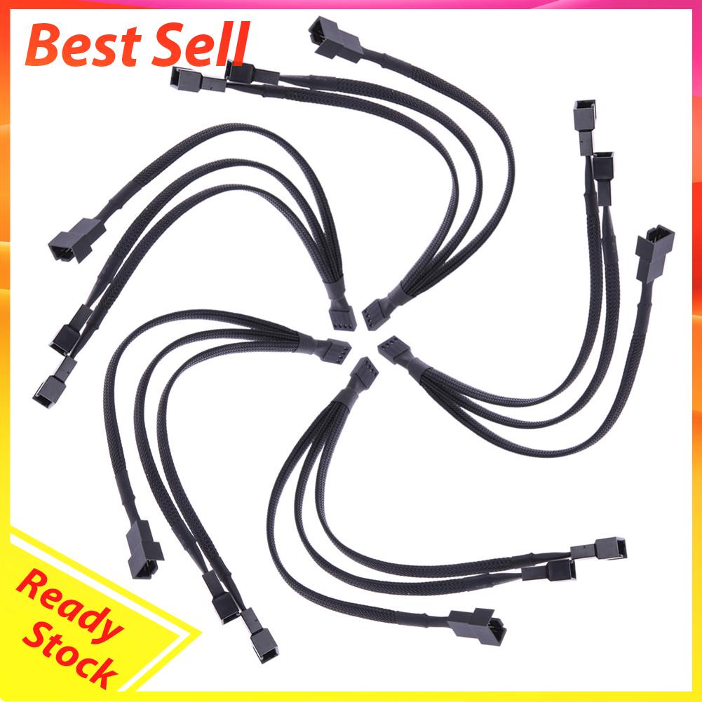 Kabel Extension Splitter 4pin PWM 1 Ke 3 Arah Warna Hitam Untuk Kipas Angin