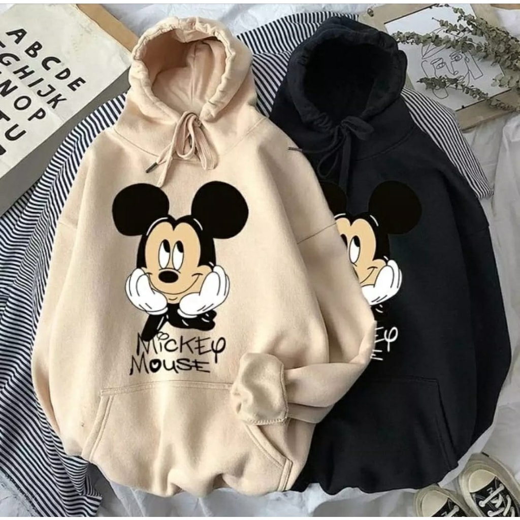 HOODIE MICKY MINNIE MOUSE / HOODIE WANITA TEBAL