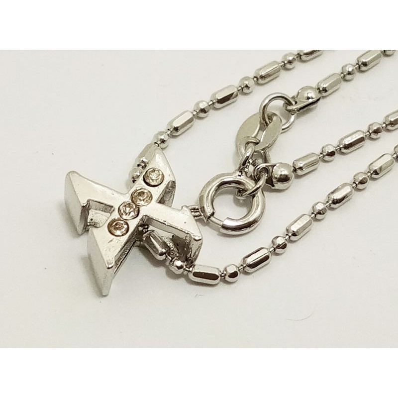 VeE Kalung Liontin Huruf Abjad X Kristal Swarovski