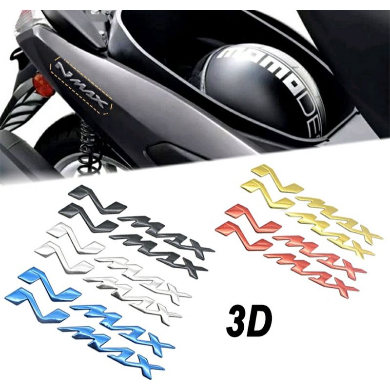 stiker motor 3D timbul Nmax tebal stiker Yamaha