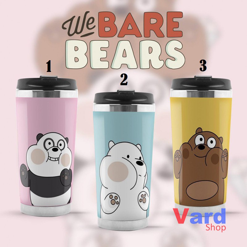 CUSTOM TUMBLER BOTOL MINUM WE BARE BEARS 350 ml STAINLESS STEEL