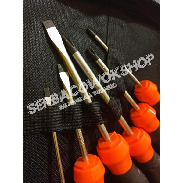 Camel Obeng Set 6 Pcs Magnet Gagang Karet Plus Minus Termurah Berkualitas