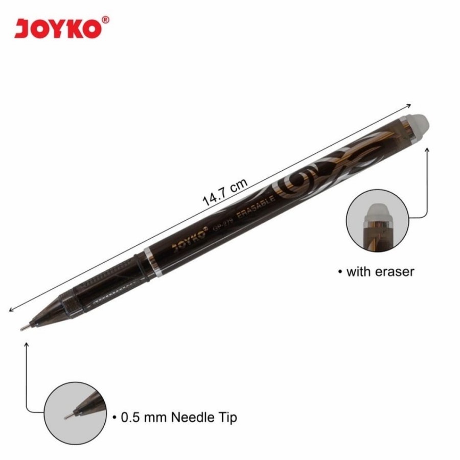 COD ERASABLE GEL PEN JOYKO GP-279 SHOKYO 0.5 mm | PENA JEL BISA DIHAPUS | PULPEN GEL BISA DIHAPUS 0.5 mm / ERASABLE GEL PEN JOYKO GP-279 SHOKYO PENA JEL BISA DIHAPUS 0.5 mm / Pen Joyko Erasable Pulpen Bisa Dihapus Gel Pen GP - 279 0,5 MM Unik