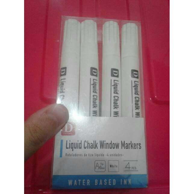 

Promo Daiso Liquid chalk window makers spidol cair putih 4pc Berkualitas