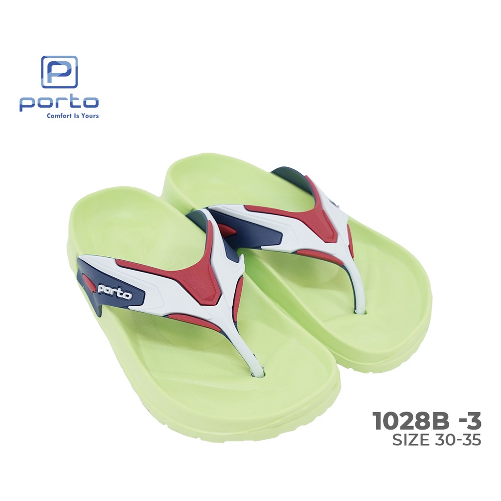 gos  PORTO 1028B-3 Sandal Jepit Casual Anak Laki-Laki Tanggung Terbaru