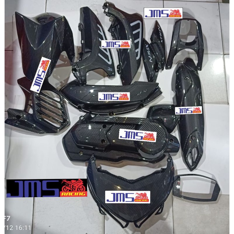 Cover tutup bodi carbon nmax new 2020 1set paket cover stang filter cvt knalpot ducktrail bodi zoro