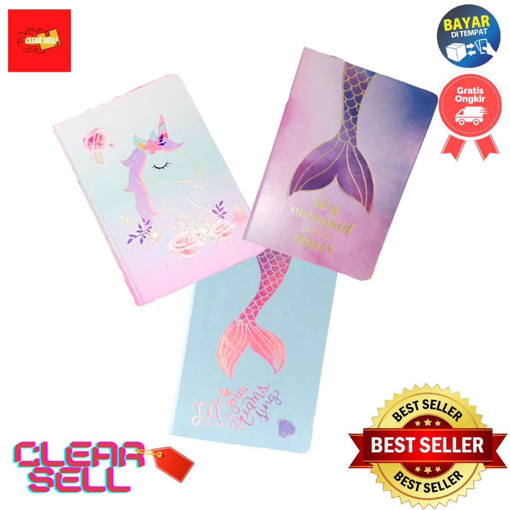 

Buku tulis / Notebook / Notepad motif Mermaid F2088