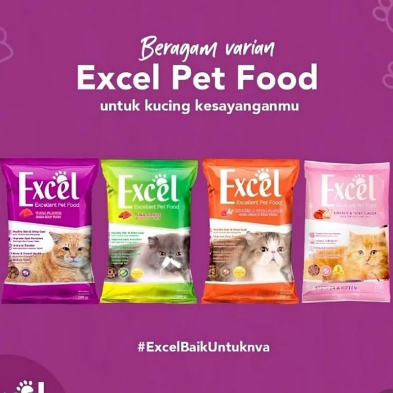 Makanan Kucing Excel Tuna Repack 500gr / EXCEL Cat food Tuna 500 gram