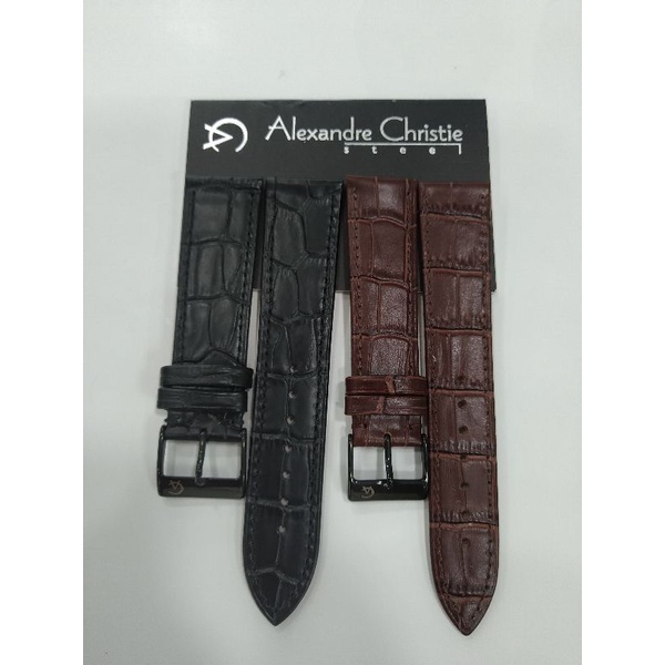 TALI JAM TANGAN ALEXANDRE CHRISTIE BUCKLE HITAM ORIGINAL