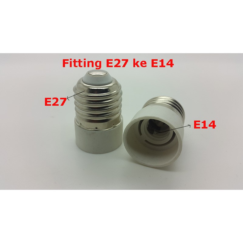 Fitting E27 to E14 Base LED Light Lamp Bulb Adapter Converter