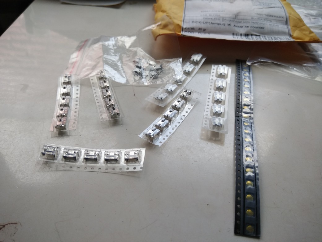 10pcs Konektor Micro Usb 5p Micro Usb 5p Female 180 Derajat