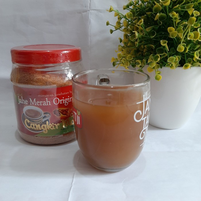 

TRADISIONALMINUMAN- JAHE MERAH BUBUK ORIGINAL CAP CANGKIR MAS 330 GRAM -MINUMAN-TRADISIONAL.