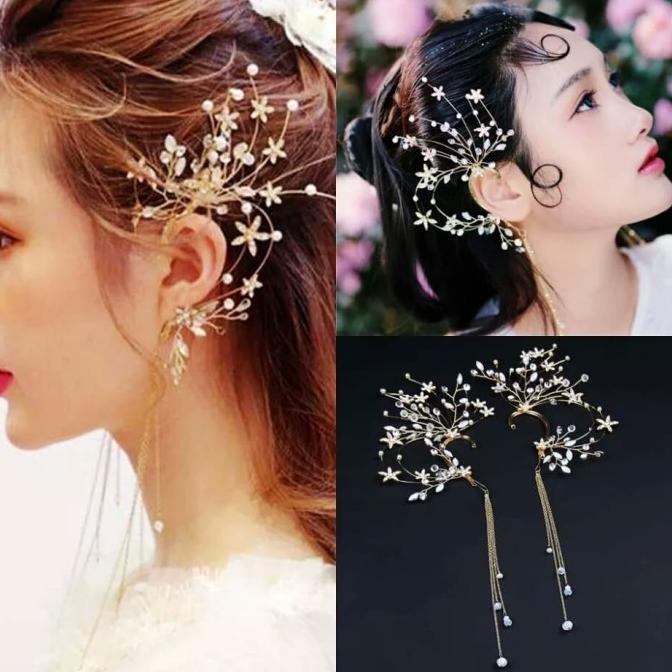 AR059 earcuff rambut wedding accesories pesta headpiece