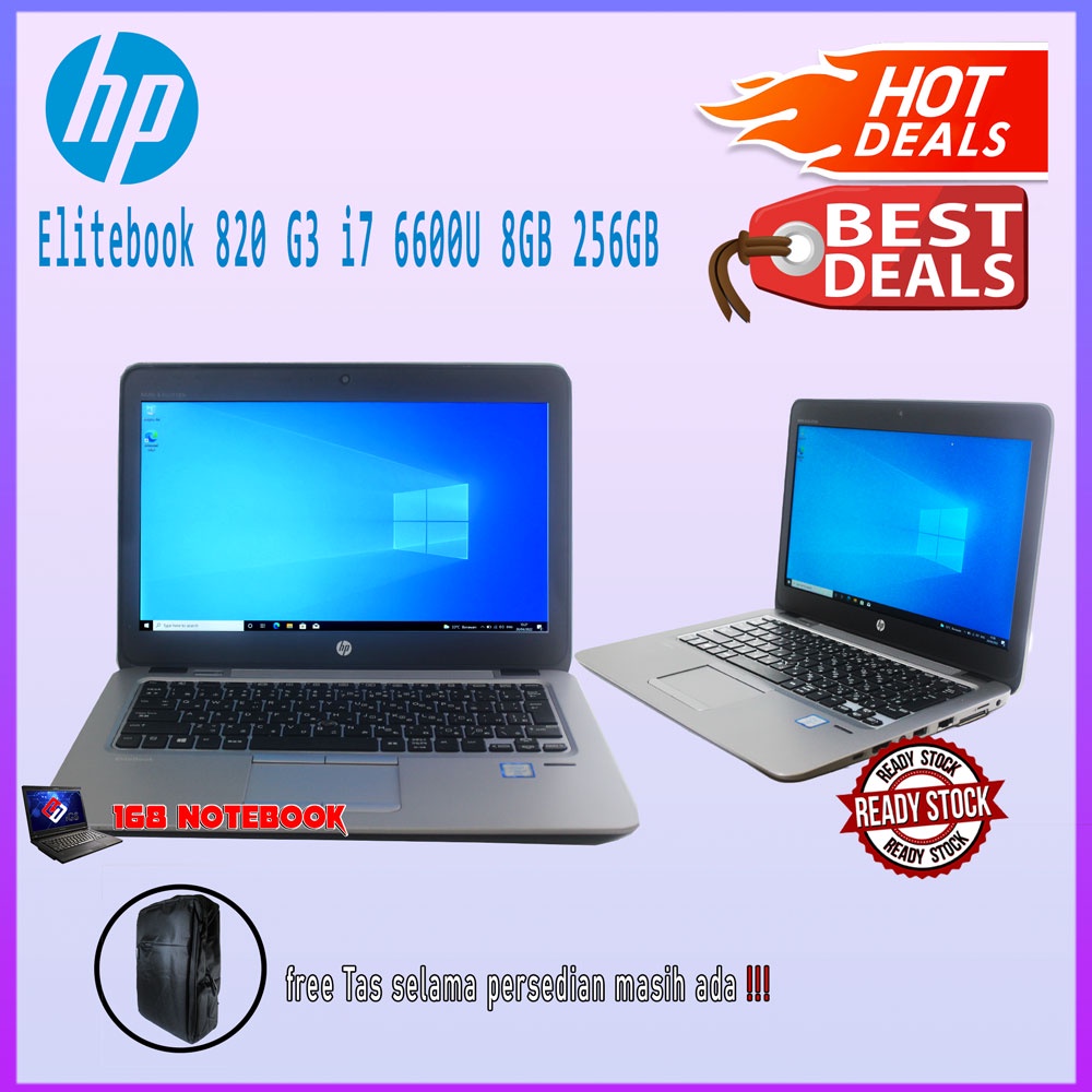 Laptop HP Elitebook 820 G3 i7 6600U Gen6 8GB RAM 256GB SSD 12" Japan