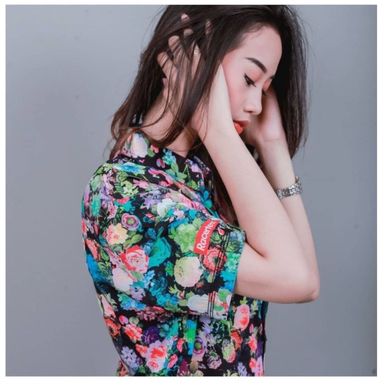 KEMEJA FLORAL HEM PANTAI HEM TROPICAL HEM RACERTEES 100% ORIGINAL