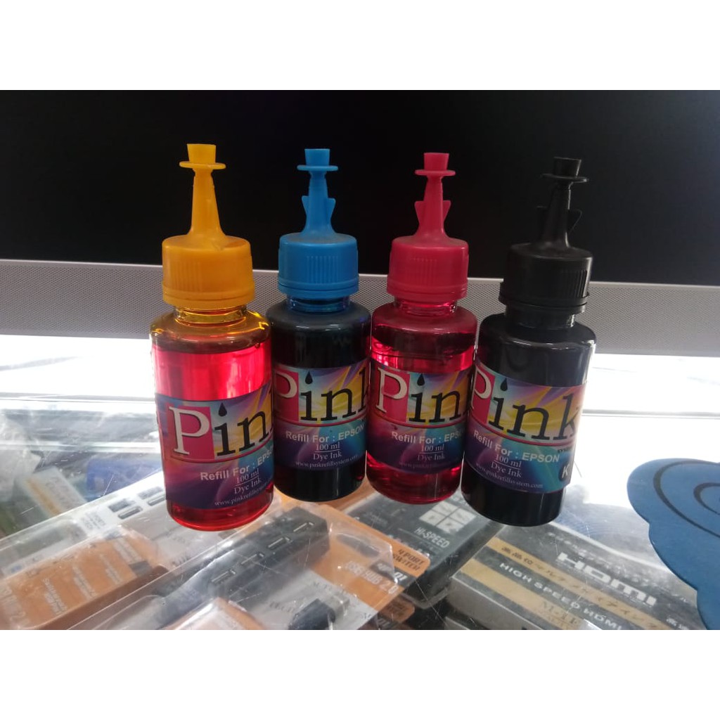 Tinta PINK Refill Untuk Canon 100 Ml warna Kuning