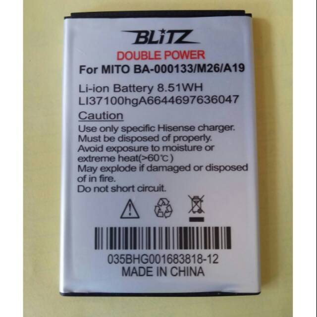 Baterai Mito BA-000133 M26 A19