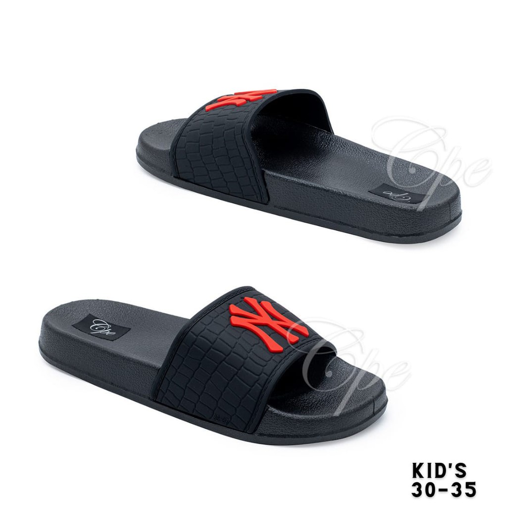CALL SLPT NY LOGO Sandal Slop Slip On Teplek Wanita Sandal Cewek-6
