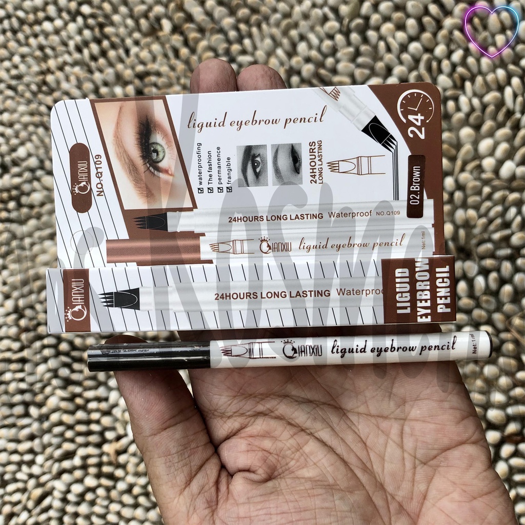 [PER PCS] Qianxiu Pencil Eyebrow 4 Mata / Grosir Kosmetik