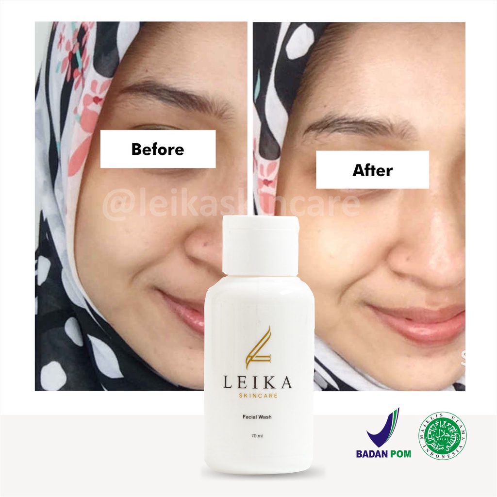 Sabun Wajah! Sabun Pelembab Kulit Wajah Kering Asli 100% BPOM Pelembab Wajah Kusam Berjerawat Jadi Putih Glowing Halal Facial Wash Leika Skincare  70ml Pelembab Wajah Resmi BPOM