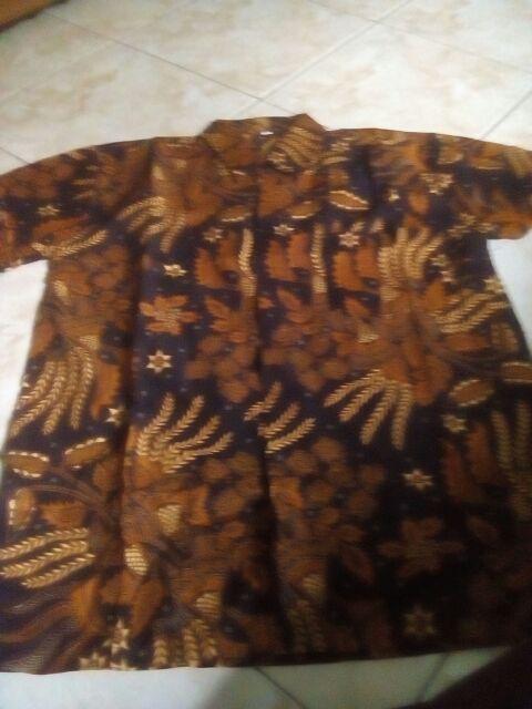 Batik Couple Keluarga Sania Ruffle Ori Ndoro Jowi Dnt Motif Manggar Coklat Rempel Bawah