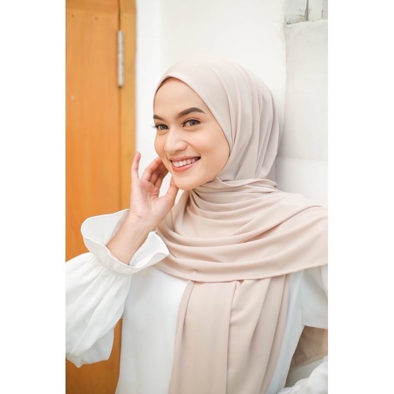 Pashmina instant jersey hyget Kerudung Instan Jersey