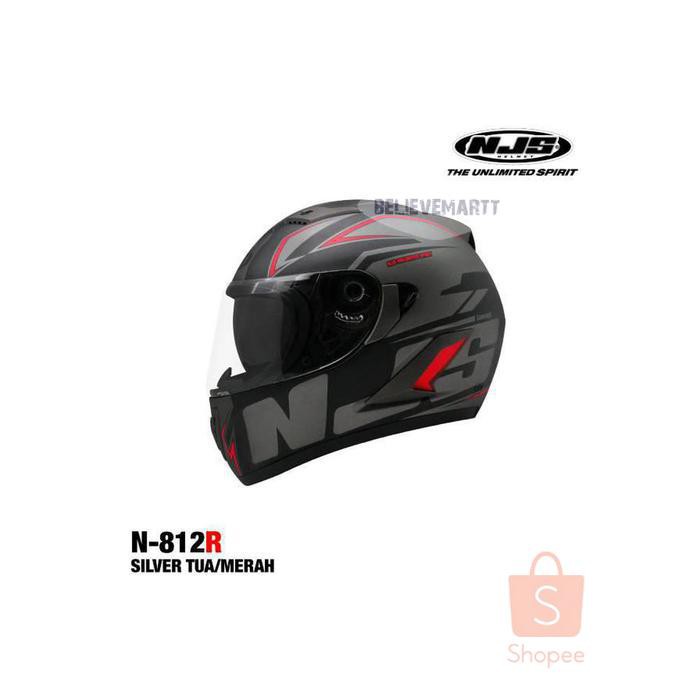 TEROPONG TPO2G1269 HELM FULL FACE NJS TITAN RED HELM + DOUBLE VISOR