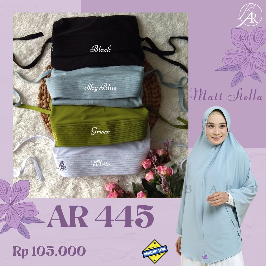 Hijab Arrafi hijab Instan Tali PET ANTEM Bergo Syari Jumbo AR 445