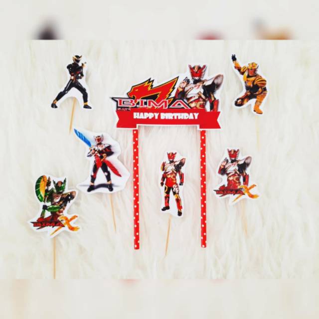 Topper Bima X Topper bimax topper ulang tahun topper happy birthday topper puding hiasan ultah