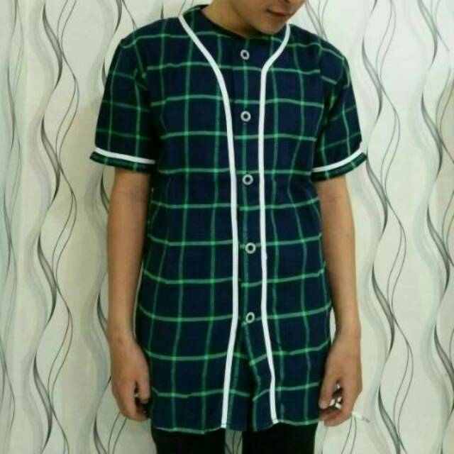 BASE BALL MOTIF PETAK /BAJU BASE BALL / BAJU PRIA