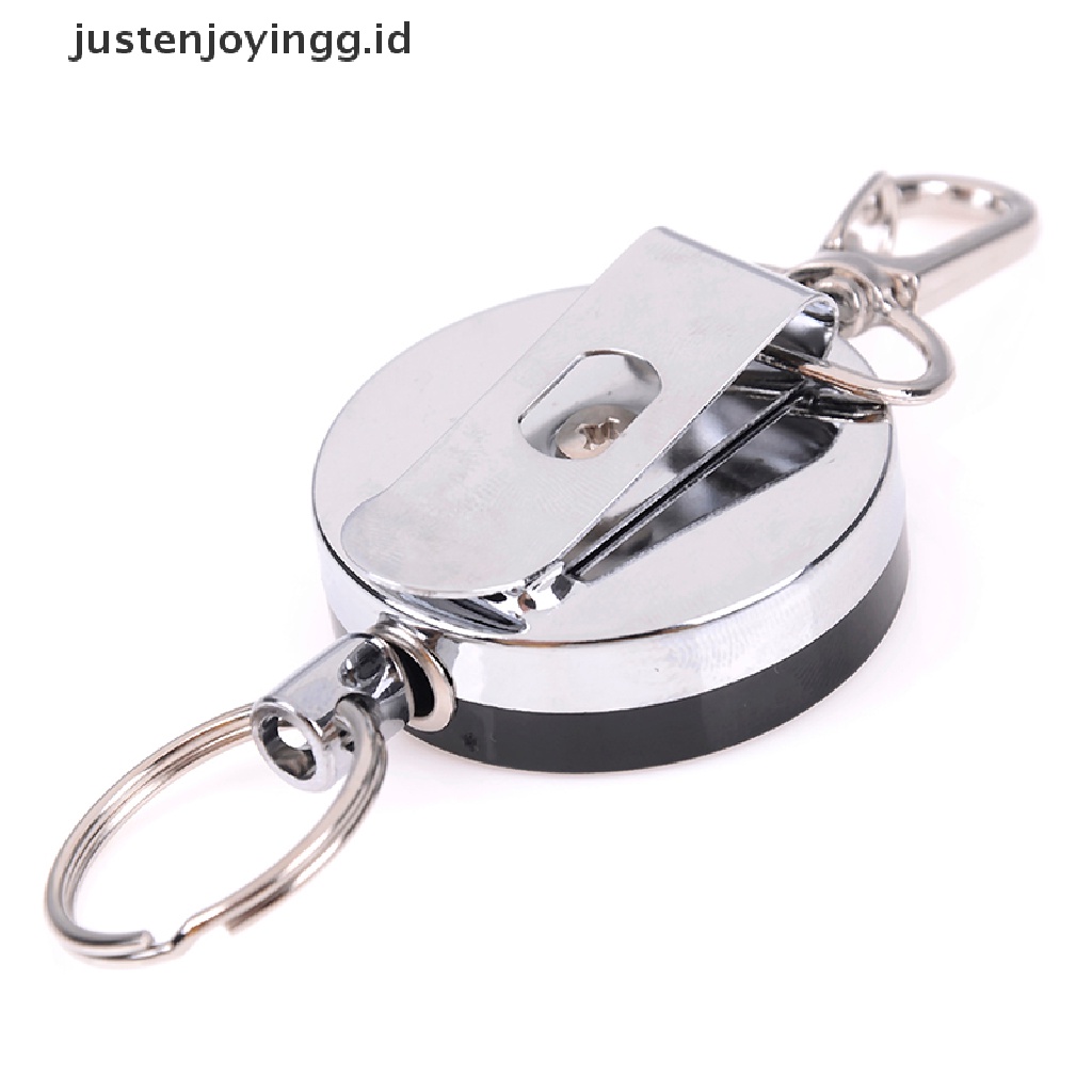 // justenjoyingg.id // Resilience steel wire rope elastic keychain sporty retractable alarm keychain  ~