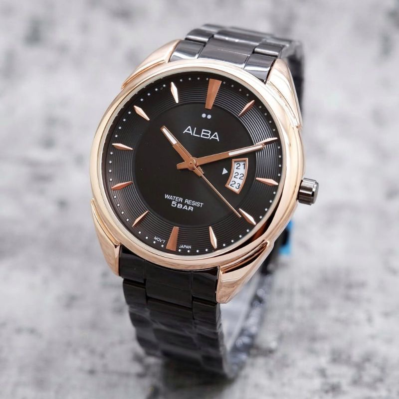 JAM TANGAN PRIA ALBA RANTAI BULAT DATE AKTIF_JAM TANGAN PRIA ALBA TAHAN AIR_JAM TANGAN PRIA ANALOG TERLARIS BAYAR DI TEMPAT