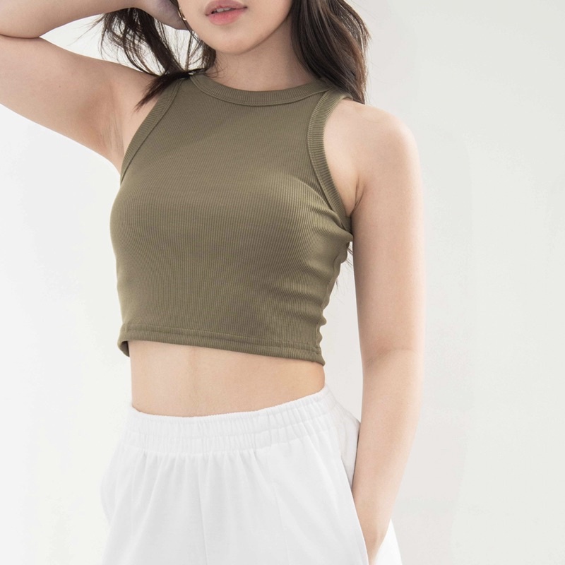 Kendal basic rib tank top