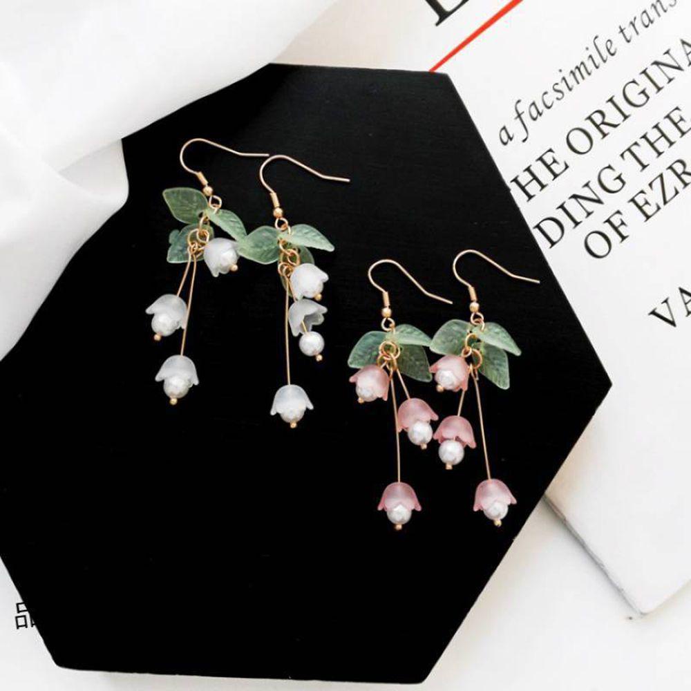 Mxbeauty Anting Wanita Mewah Vintage Bunga Mutiara Elegan Peri Gaya Korea Ear Drop