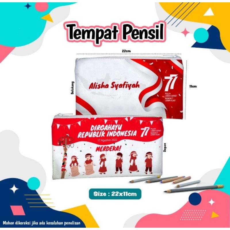 

TEMPAT PENSIL / CUSTOM / HUT RI / 17 AGUSTUS