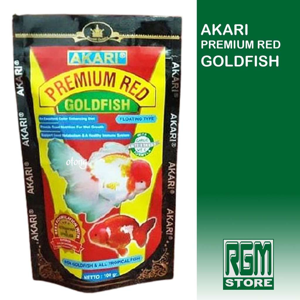 AKARI PREMIUM RED GOLDFISH makanan pakan pelet ikan mas koki