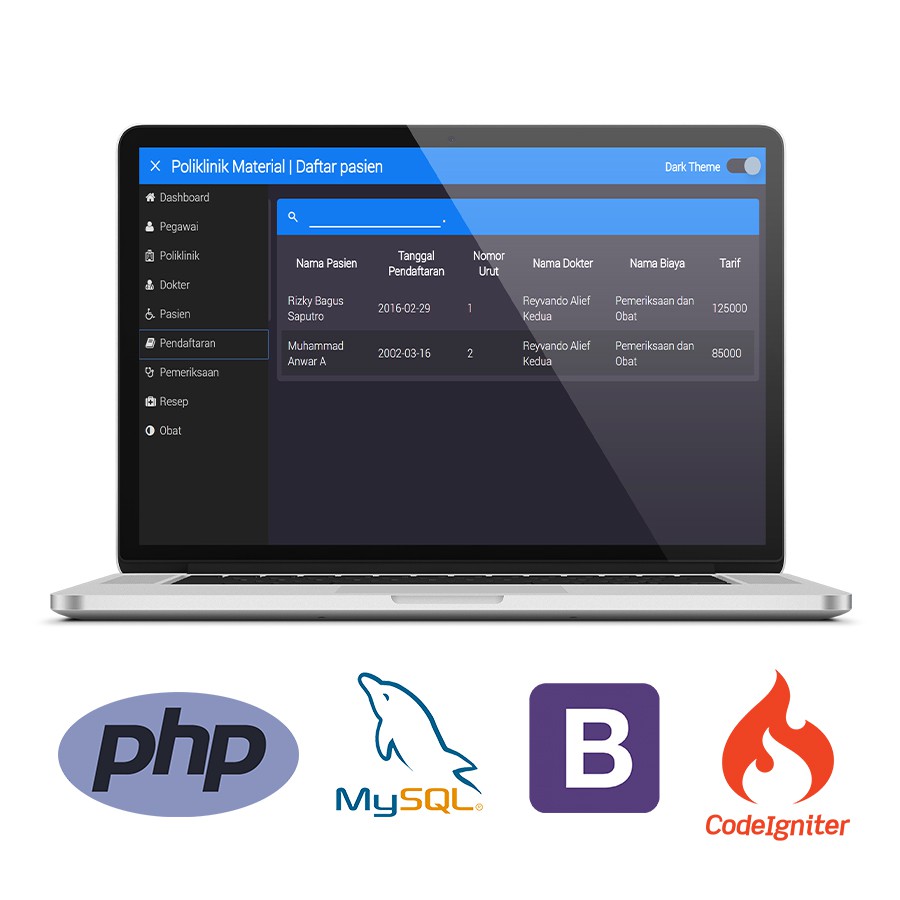 Aplikasi poliklinik dengan codeigniter