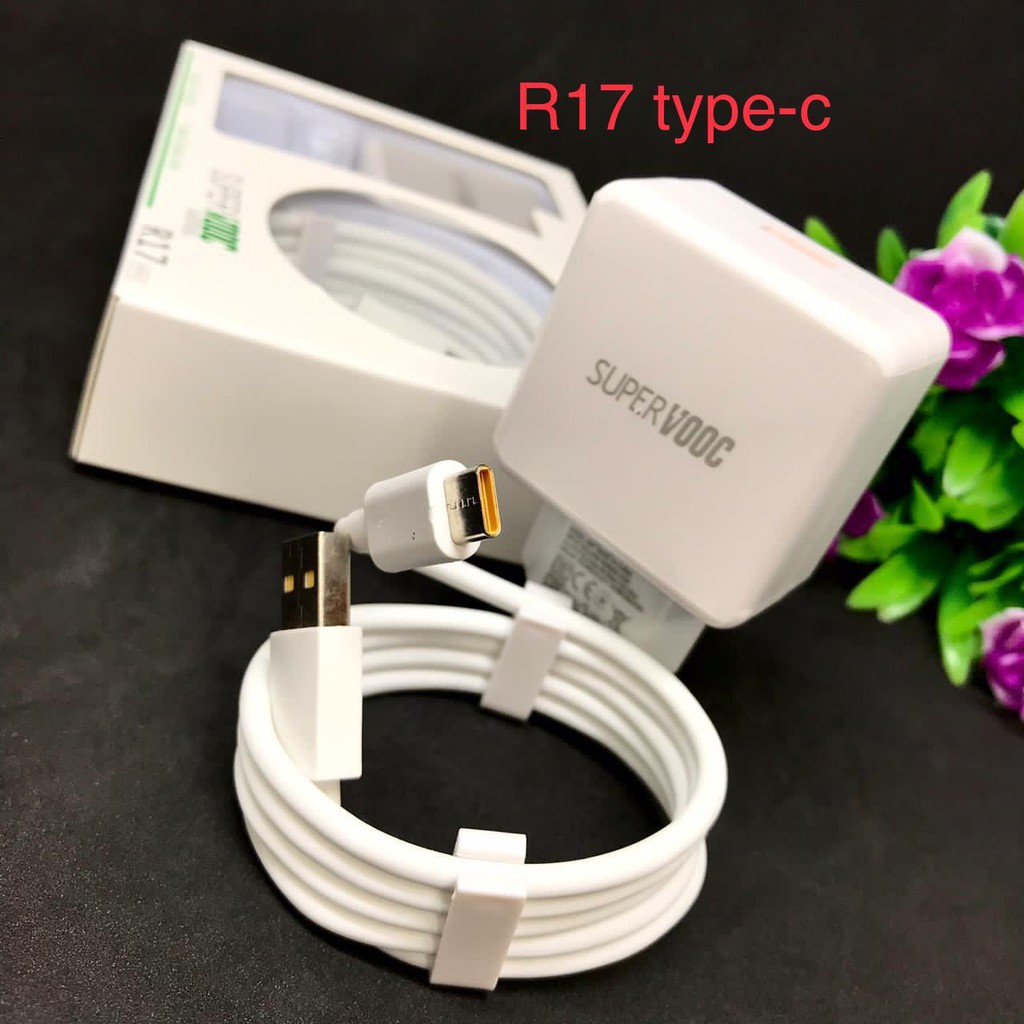 TRAVEL CHARGER OPPO R17 MICRO-USB &amp; R17 TYPE C VOOC ORIGINAL FLASH CHARGING